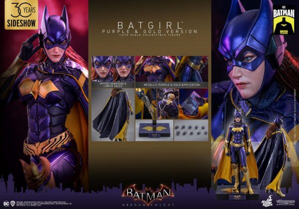 Batman Arkham Knight Videogame Masterpiece Action Figure 1/6 Batgirl (Purple and Gold Version) Exclusive (Acconto Preordine) - immagine 11