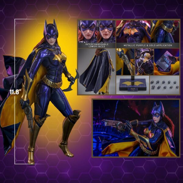 Batman Arkham Knight Videogame Masterpiece Action Figure 1/6 Batgirl (Purple and Gold Version) Exclusive (Acconto Preordine) - immagine 12