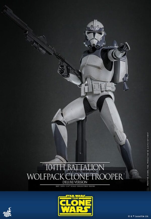 Star Wars The Clone Wars Action Figure 1/6 104th Battalion Wolfpack Clone Trooper Deluxe Version (Acconto Preordine) - immagine 5