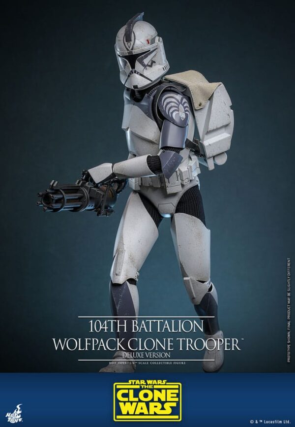 Star Wars The Clone Wars Action Figure 1/6 104th Battalion Wolfpack Clone Trooper Deluxe Version (Acconto Preordine) - immagine 6