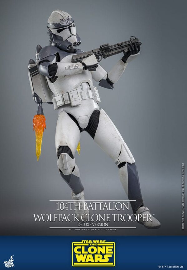 Star Wars The Clone Wars Action Figure 1/6 104th Battalion Wolfpack Clone Trooper Deluxe Version (Acconto Preordine) - immagine 8