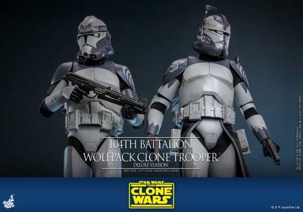 Star Wars The Clone Wars Action Figure 1/6 104th Battalion Wolfpack Clone Trooper Deluxe Version (Acconto Preordine) - immagine 11