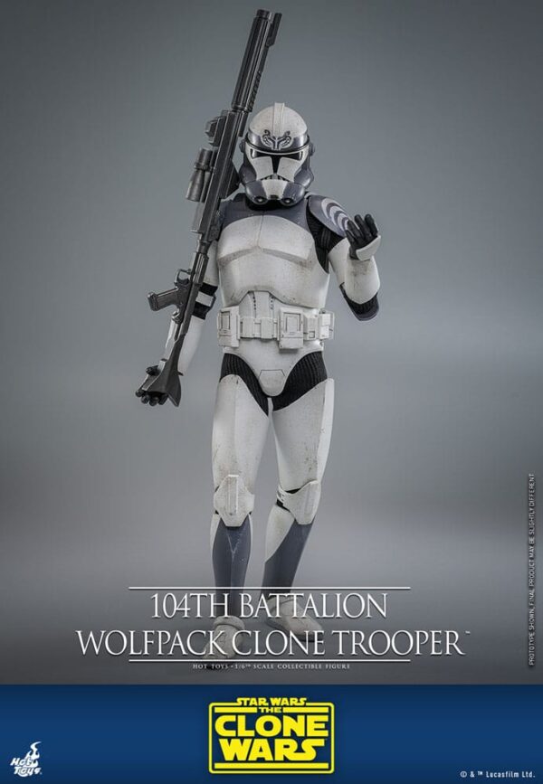 Star Wars The Clone Wars Action Figure 1/6 104th Battalion Wolfpack Clone Trooper  (Acconto Preordine) - immagine 3