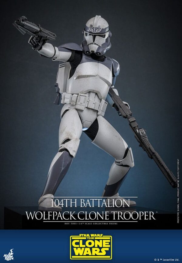 Star Wars The Clone Wars Action Figure 1/6 104th Battalion Wolfpack Clone Trooper  (Acconto Preordine) - immagine 6