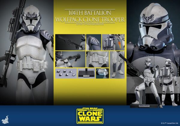 Star Wars The Clone Wars Action Figure 1/6 104th Battalion Wolfpack Clone Trooper  (Acconto Preordine) - immagine 9