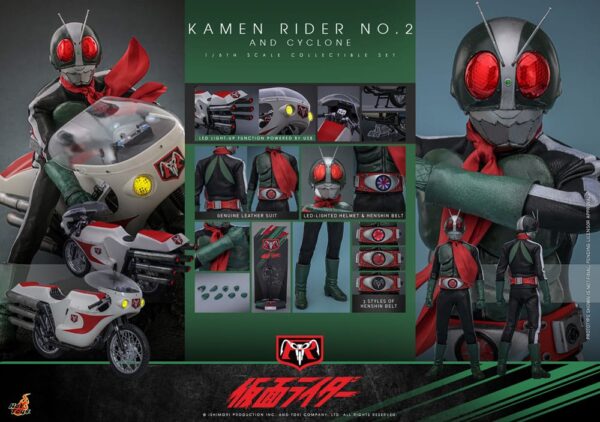 Kamen Rider 1/6 Kamen Rider No. 2 and Cyclone (Acconto Preordine) - immagine 10